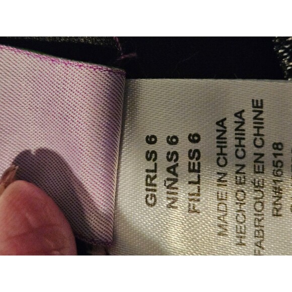 Youth Girls Dollie & Me Sz 6 Dress Metallic Silver Color W/ Black Dots - Picture 7 of 9